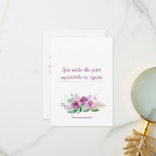 Floral watercolor teacher history appreciation  thank you card