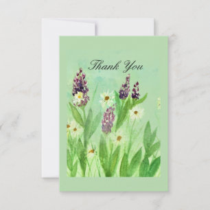 Floral Watercolor Thank You Card