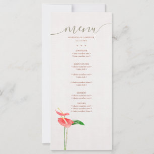 Floral Watercolor Tropical Laceleaf Wedding