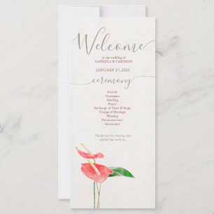 Floral Watercolor Tropical Laceleaf Wedding