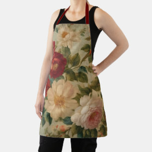 Floral Watercolor Vintage Modern Collection Apron