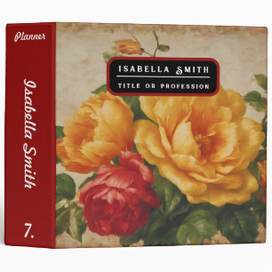 Floral Watercolor Vintage Popular Collection Binder