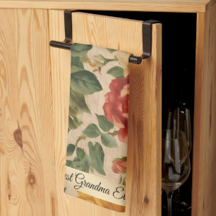 Floral Watercolor Vintage Trendy Collection Kitchen Towel