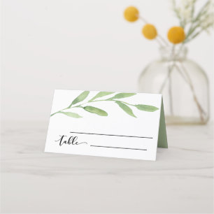 Floral Watercolor Wedding Reception Place Card
