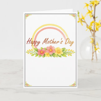 Floral Watercolour Mother's Day Card