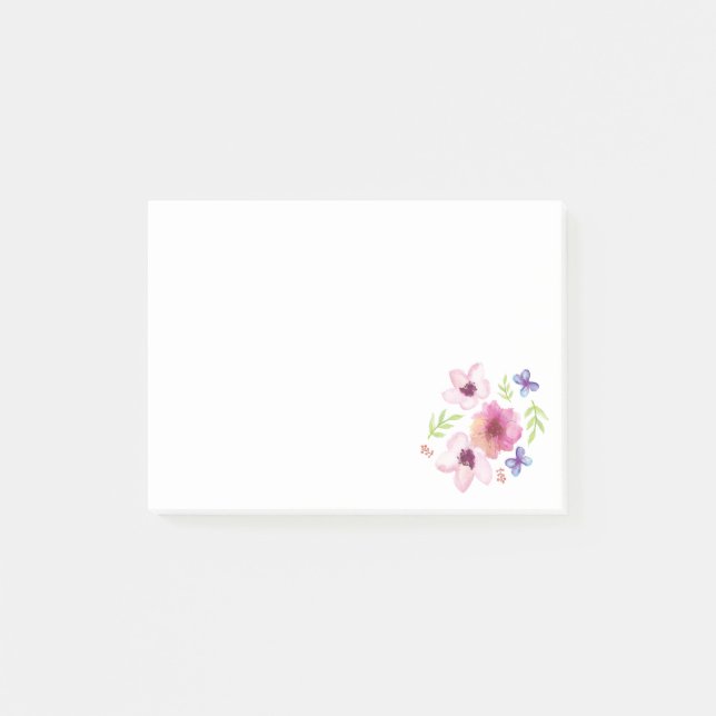 Floral Watercolour Post it notes (Front)