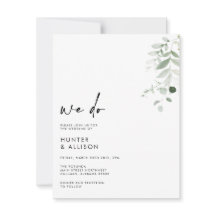 Floral We Do Wedding Invitation