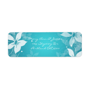 Floral Wedding Address Exotic Blooms Blue