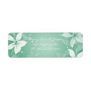 Floral Wedding Address Exotic Blooms Mint Green
