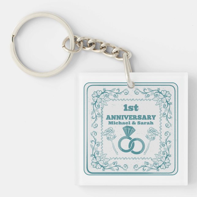 Floral wedding Anniversary Customizable year (Devant)