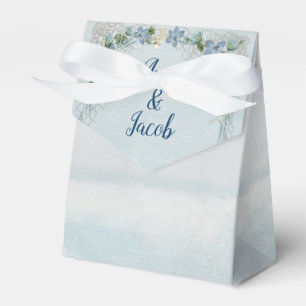 Floral Wedding Arch on Ocean Watercolor  Favor Box