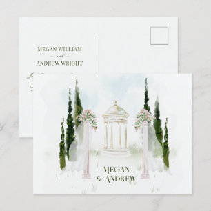 Floral Wedding arch Postcard