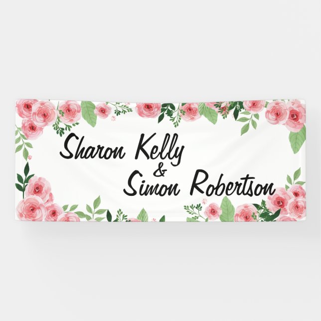 Floral Wedding banner (Horizontal)