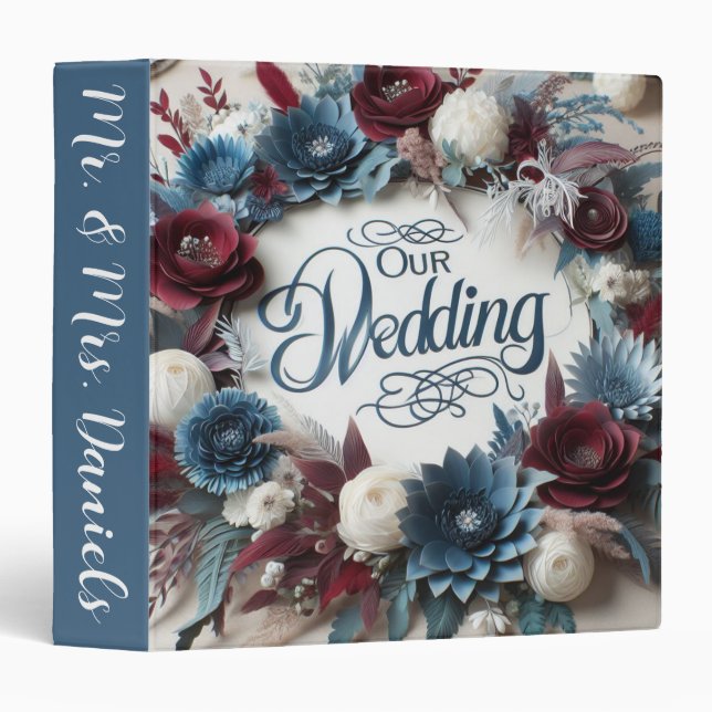 Floral Wedding  Binder (Front/Spine)
