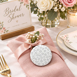 Floral Wedding Buttons Custom Bridal Party