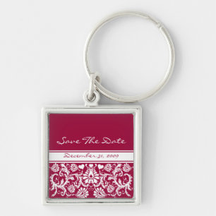 Floral Wedding Change to Any Colour Keychain
