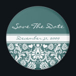 Floral Wedding Change to Any Colour Magnet<br><div class="desc">Vintage Floral Damask in White you choose the Colour Background with almost 200 colours to choose from you choose font colour too- This will match any Wedding- Elegant and Customizable it's all here-Must See Beautiful Vintage Floral!</div>