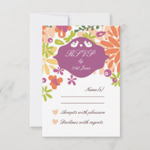 Floral Wedding Design RSVP Card