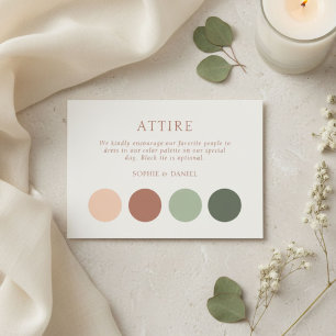 Floral Wedding Dress Code Attire Enclosure Card