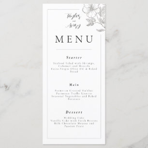 Floral Wedding/Event Menu
