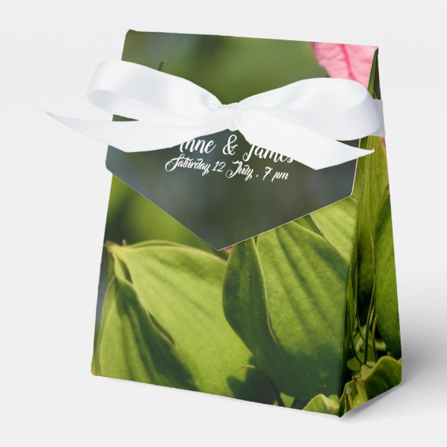 Floral Wedding Favor Tent Boxes (Front Side)