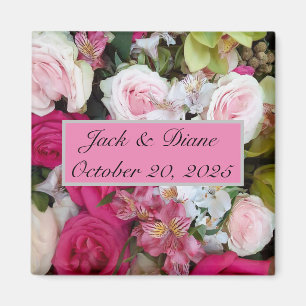 Floral Wedding Favour Magnet