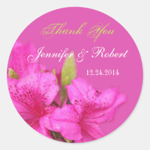 Floral wedding favour thank you stickers