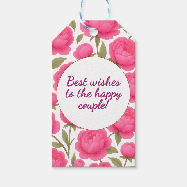 Floral wedding Gift Tag (Front)