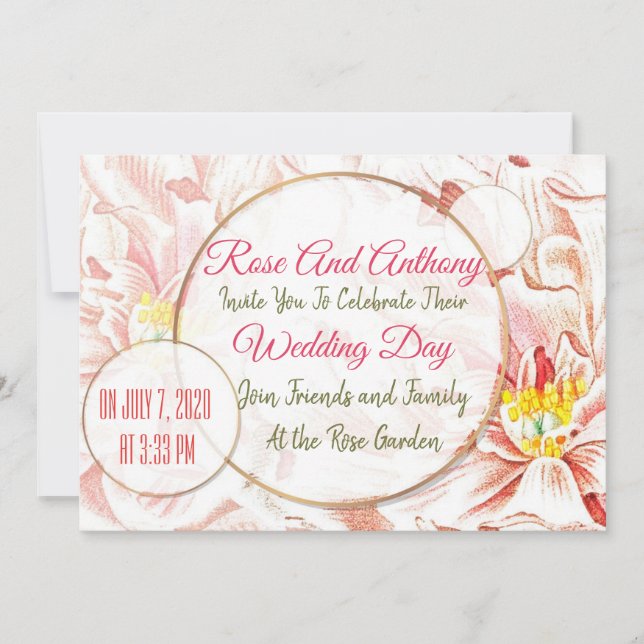 Floral Wedding Invitation (Front)