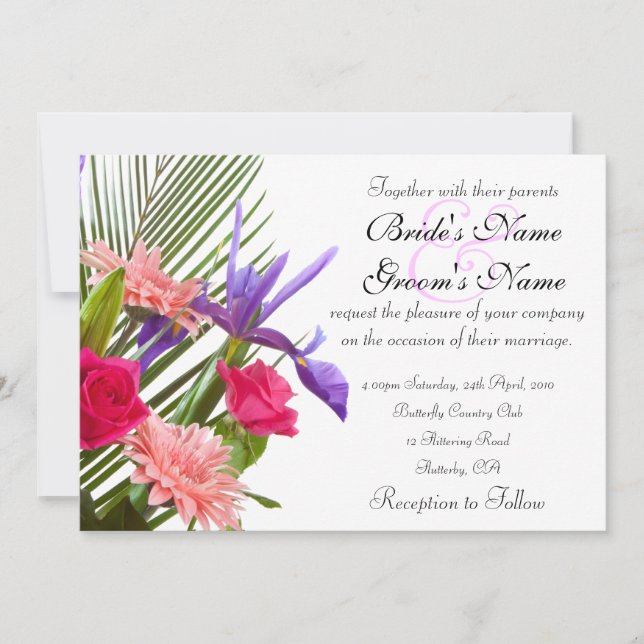 Floral Wedding Invitation (Front)