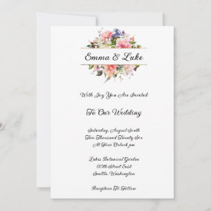 Floral Wedding Invitation