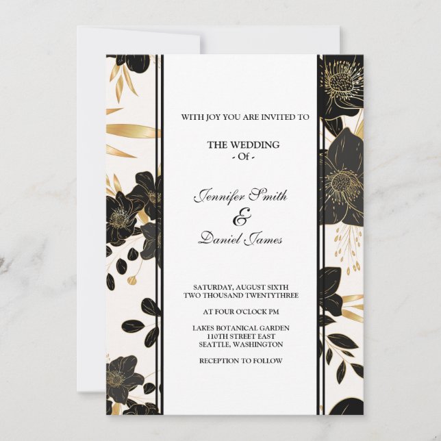 Floral Wedding Invitation (Front)