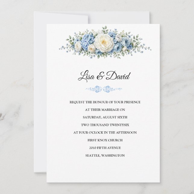 Floral Wedding Invitation (Front)