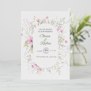 Floral wedding invitation 