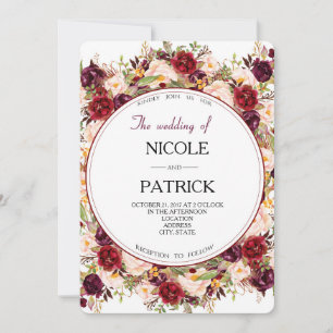 Floral Wedding Invitation