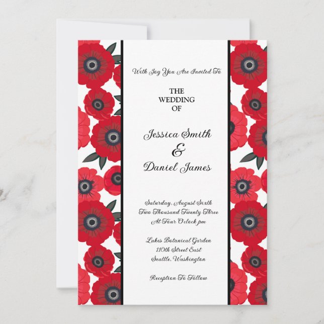 Floral Wedding Invitation (Front)