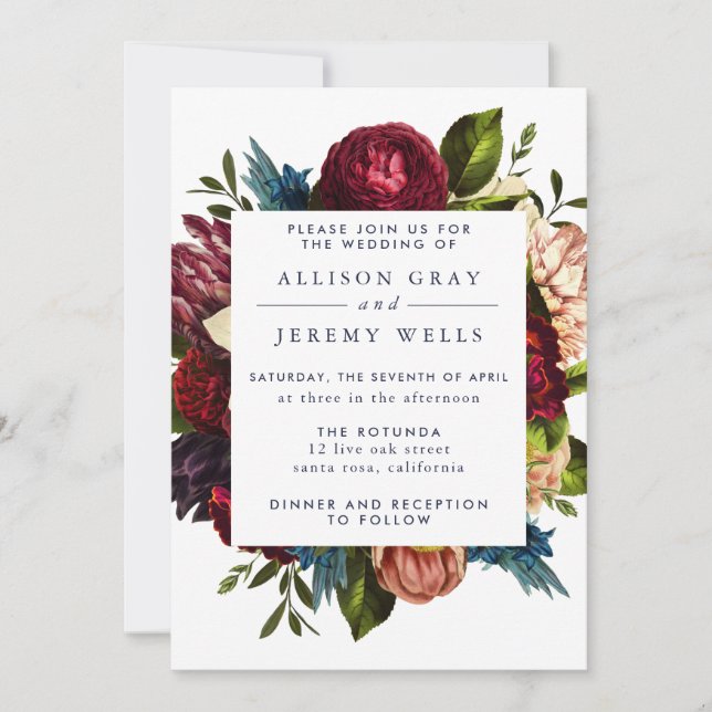 Floral Wedding Invitation (Front)