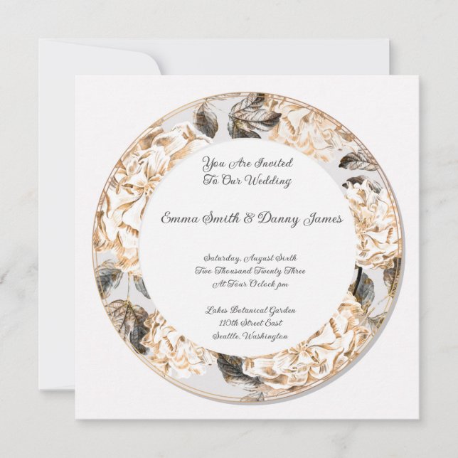 Floral Wedding Invitation (Front)