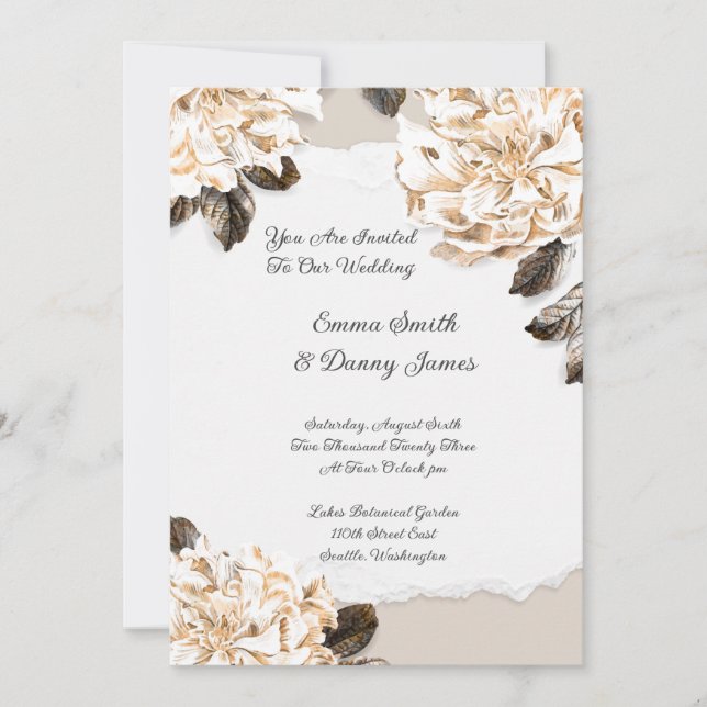 Floral Wedding Invitation (Front)