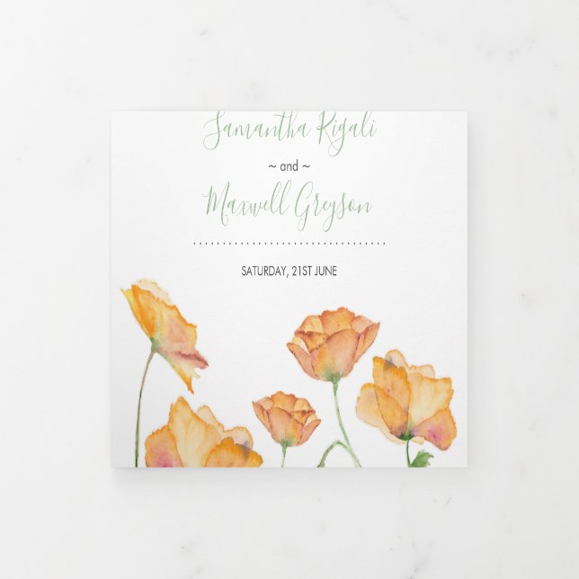 Floral Wedding Invitation All In One (Cover)
