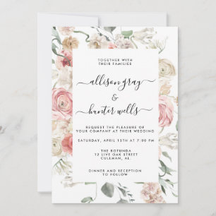 Floral Wedding Invitation   Annabeth