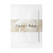 Floral Wedding Invitation Belly Bands