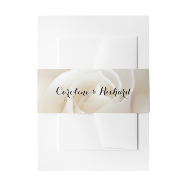 Floral Wedding Invitation Belly Bands Invitation Belly Band (Front Example)