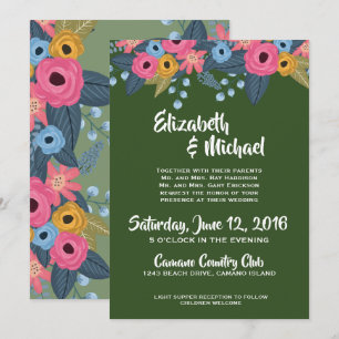 Floral Wedding Invitation Template