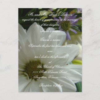 Floral Wedding invitation with scripture