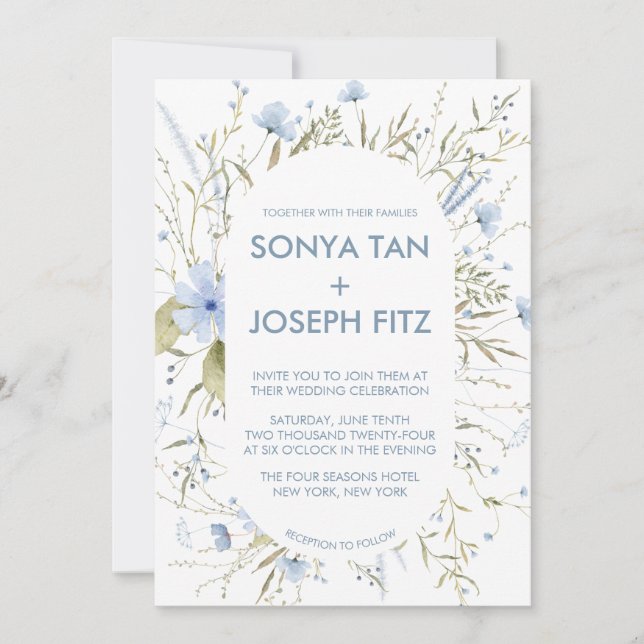 Floral Wedding Invitations (Front)