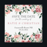 Floral Wedding Magnets<br><div class="desc">Don't let anyone forget to RSVP! Pop a magnet in with the invitation, so guests can stick them to their fridge. This is a simplistic magnet featuring a gorgeous floral bouquet in vintage pink and green tones. Click to edit to customize this design with your details.</div>