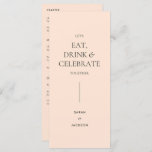 Floral Wedding Menu in Peach<br><div class="desc">Our Floral Watercolour Wedding Menu in peach brings passion, love and a splash of color to your wedding stationery. Customizable text and an individual wedding logo for you to keep using. You can personalize this design by simply clicking 'Personalize' and add in your details (don't forget your personal monogram!) This...</div>