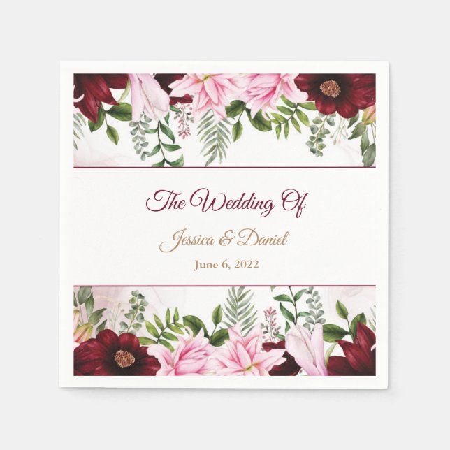 Floral Wedding   Napkin (Front)