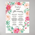 Floral Wedding Party Sign / Welcome Sign<br><div class="desc">Customize this sign to list your wedding party.</div>